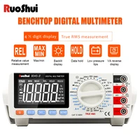 ruoshui 8045 multimeter 20000 counts true rms acdc 1000v desktop multimetro 20mhz electrician transistor capacitance usb tester