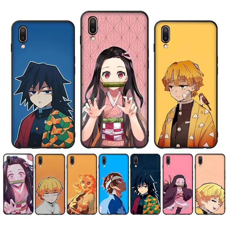 

Anime Demon Slayer Phone Case for Vivo Y91C Y11 17 19 17 67 81 Oppo A9 2020 Realme c3