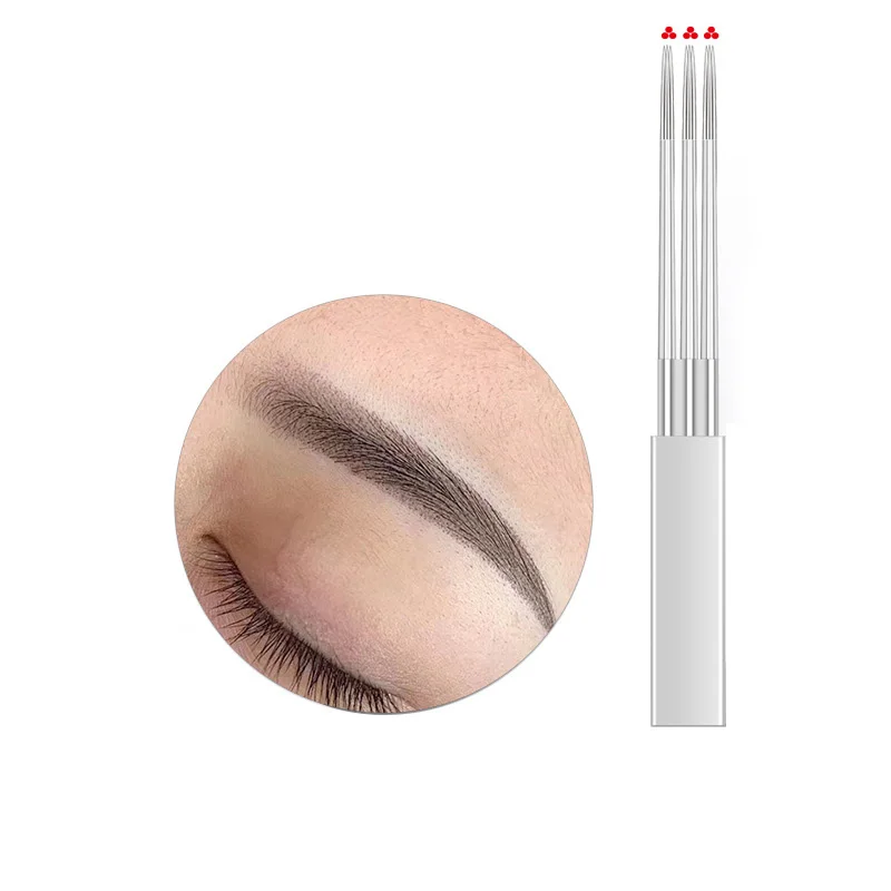 

Disposable Manual 30PCS Microblading 3P Round RS Permanent Makeup Eyebrow Flex Tattoo Fog Needle For Lamina Blade Agulhas Tebori