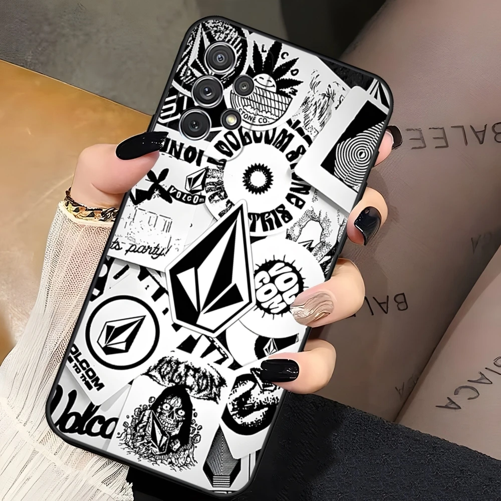 Чехол для телефона с логотипом V-Volcom Samsung Galaxy A21 Plus S22 A53 A24 A34 A54 A52 M54 Note 10 20 Ulitra FE Back Cover