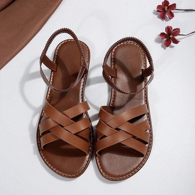 Weaving Slippers Solid Flat Peep Toe Summer Women Rubber Sole Beach Outdoor Beach Slides Luxury Sandals Celebrity Shoes Ladies