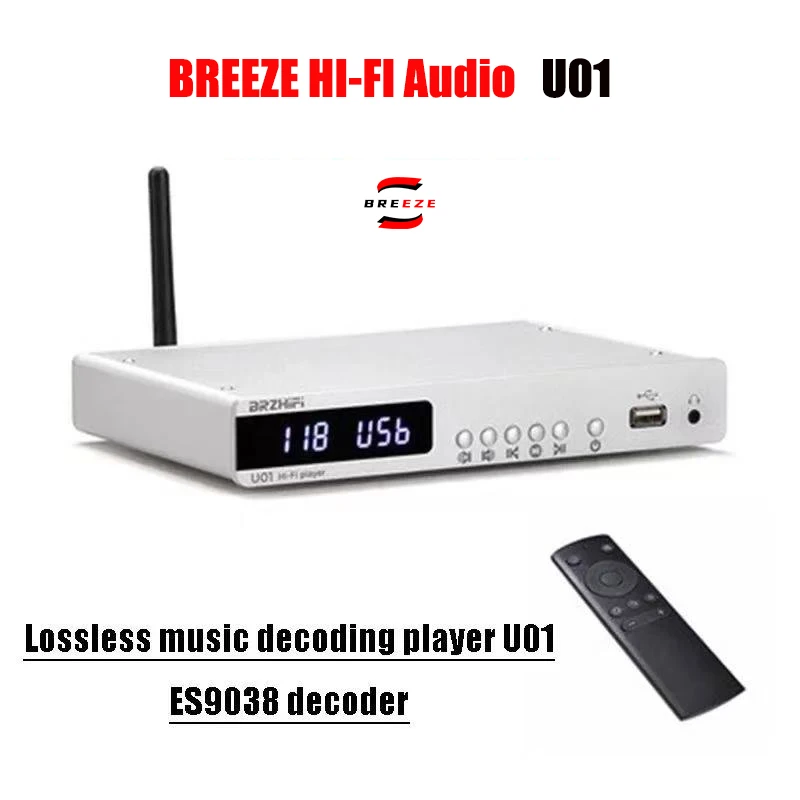 Фото BREEZE 2025 новейшая музыкальная USB-накопитель BRZHIFI U01 без потерь APE-плеер ES9038, декодер, цифровой проигрыватель, Bluetooth 5,0 №1