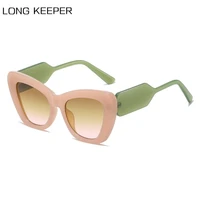 2022 trendy cat eye sunglasses women punk gradient sun glasses ladies uv400 protaction shades wide legeyewear gafas de sol