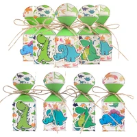12pcslot vase paper box cartoon dinosaur party cookie box baby shower candy gift box kids birthday paper boxes decoration