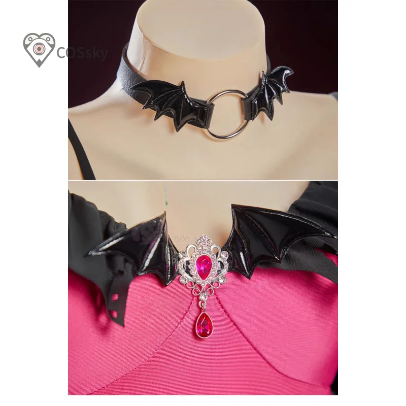 Фото Draculaura косплей костюм аниме высокий сексуальный купальник прекрасная униформа Хэллоуин вечерние наряд для ролевых игр женское милое пляжное платье №1