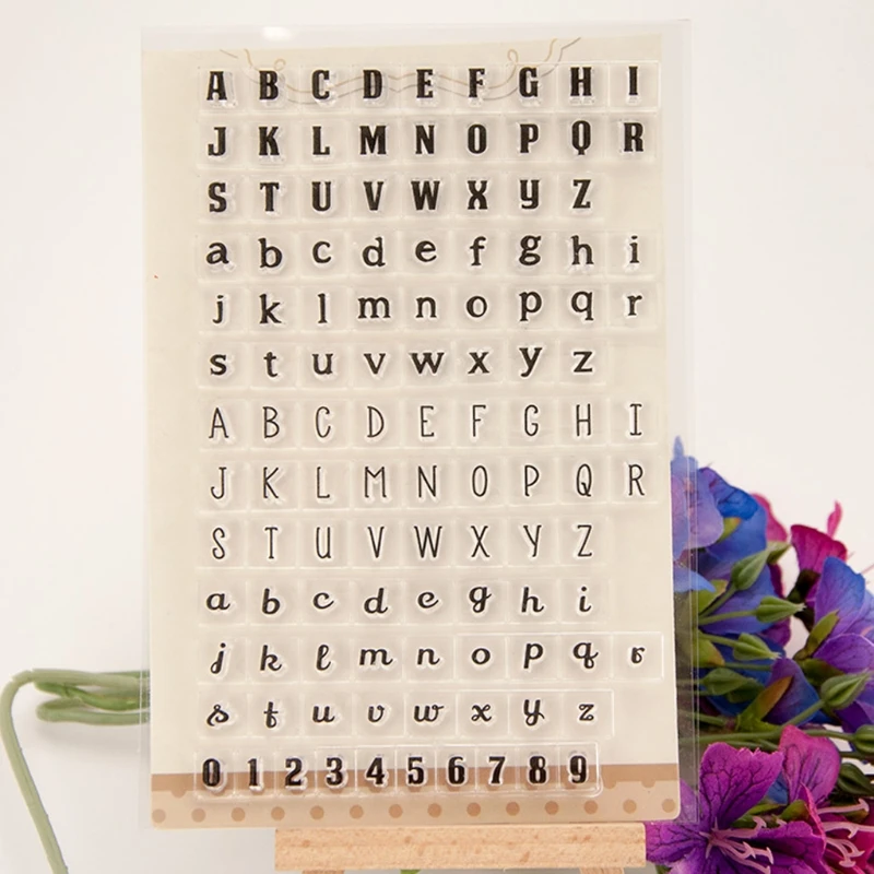 

Letters Numbers Clear Silicone Seal Stamp For DIY Album Scrapbooking Card Decor