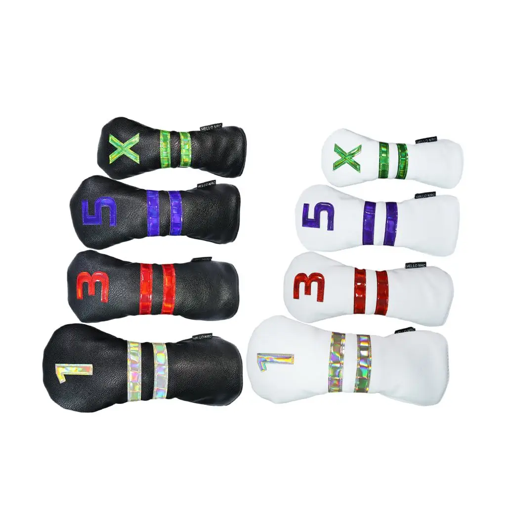 Чехлы для гольфа и лес из 4 предметов — кожаный головной убор премиум-класса