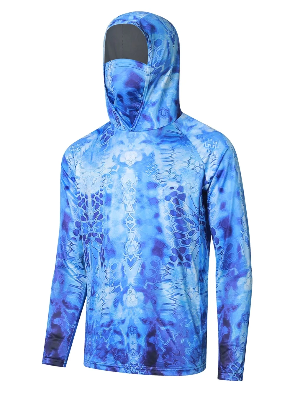 Мужские Солнцезащитные рубашки с капюшоном и маской для рыбалки мужчин