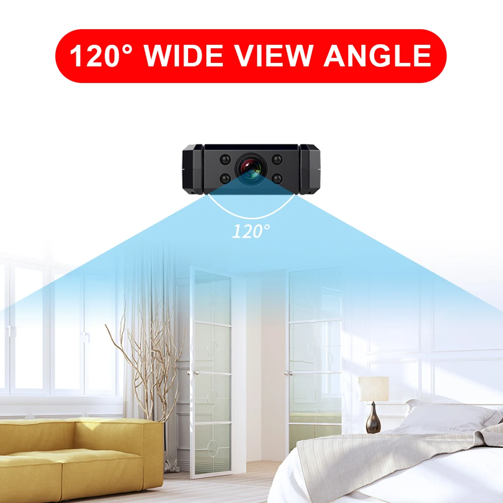 WD6 Mini Camera WiFi 1080P HD Wireless IP Micro Remote Monitor Tiny Video Recorder Motion-Detection Cam Night | Электроника