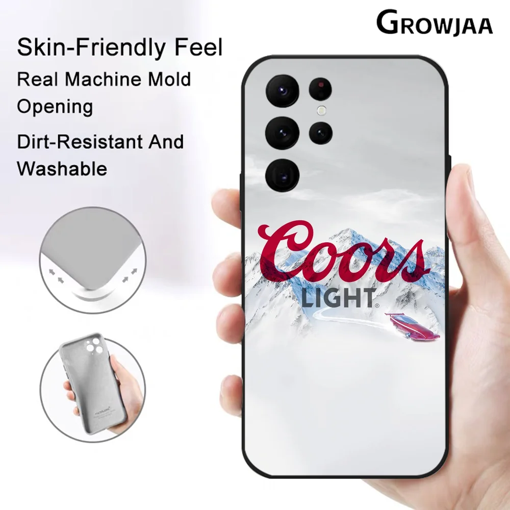 C-COorS L-LIGHTS Beer Phone Case For Samsung Galaxy S24 Ultra S22 S23 S21 S20 5G Protective Silicone TPU Funda