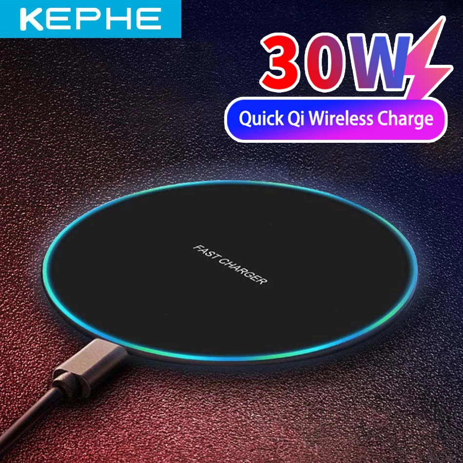 

10PCS 30W qi Wireless Charger for iPhone 11 12 X XR XS Max 8 fast wirless Charging for Samsung Huawei phone Qi charger wireless