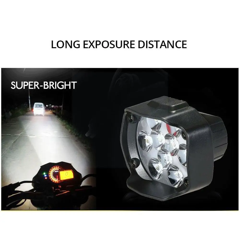 

1 Pcs 12V 9 LED Motorcycle Auxiliary Headlight Spotlights Car Headlight Autocycle Bulbs Lamp Waterproof High Scooters Brigh W4S0