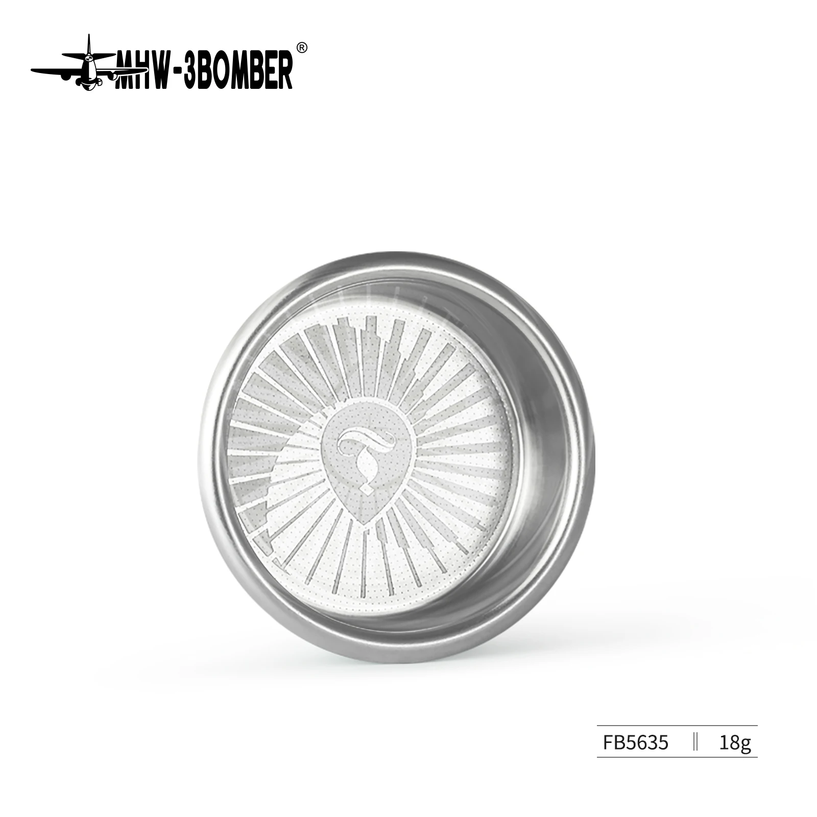 

MHW-3BOMBER Корзина для фильтра для эспрессо с нижними отверстиями Ø 0,2 мм x 1800 Высокоточная экстракция Корзина для портафильтра Подходит для тампера 58 мм