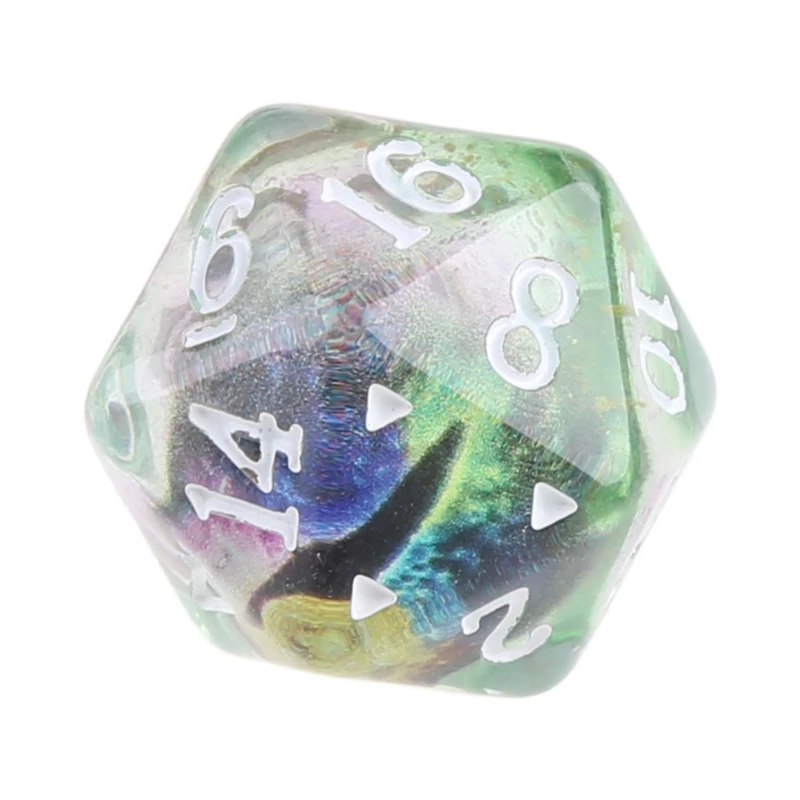 

Цветные Кристальные 20-сторонние игральные кости для бара, клувечерние вечеринки, ремесла, новинка 2022