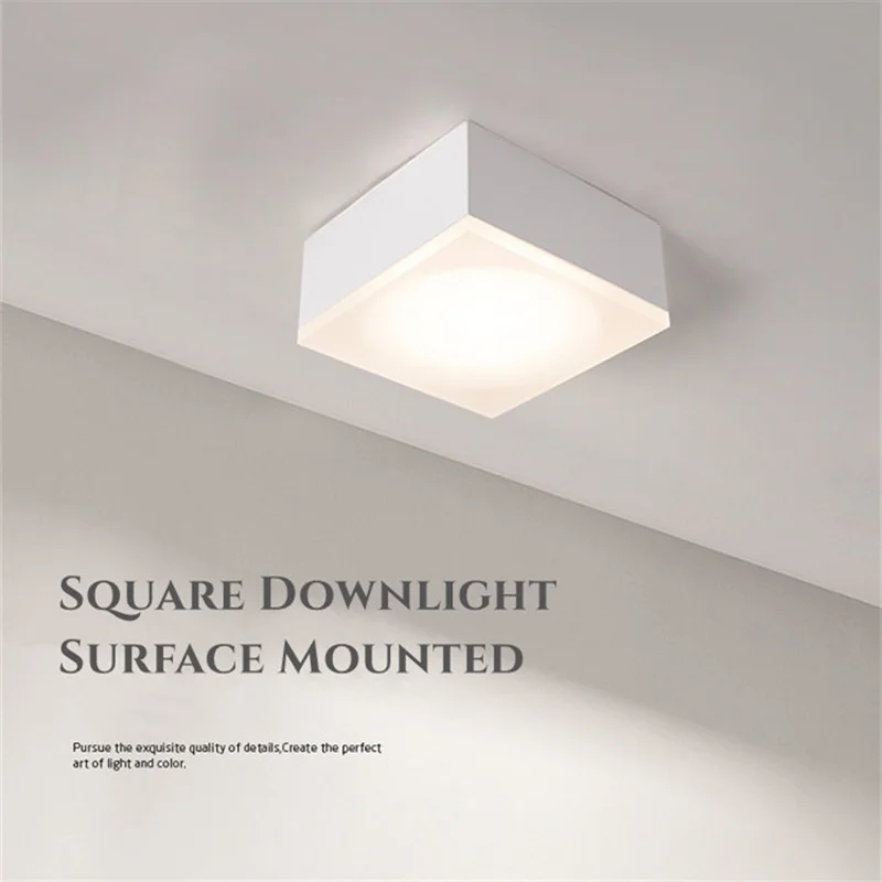 Ultra-thin Surface Mounted Downlight Square LED Ceiling Lamp for Entrance Corridor Aisle Kitchen Home Decoration Light Fixtures