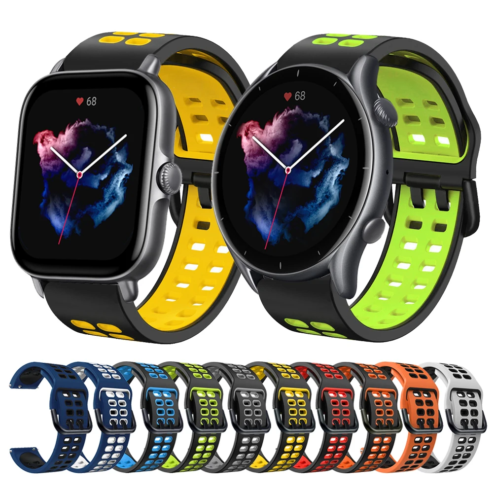 

Ремешок силиконовый для Huami Amazfit GTR3 GTS3 Bip S GTS GTR 42 мм 47 мм