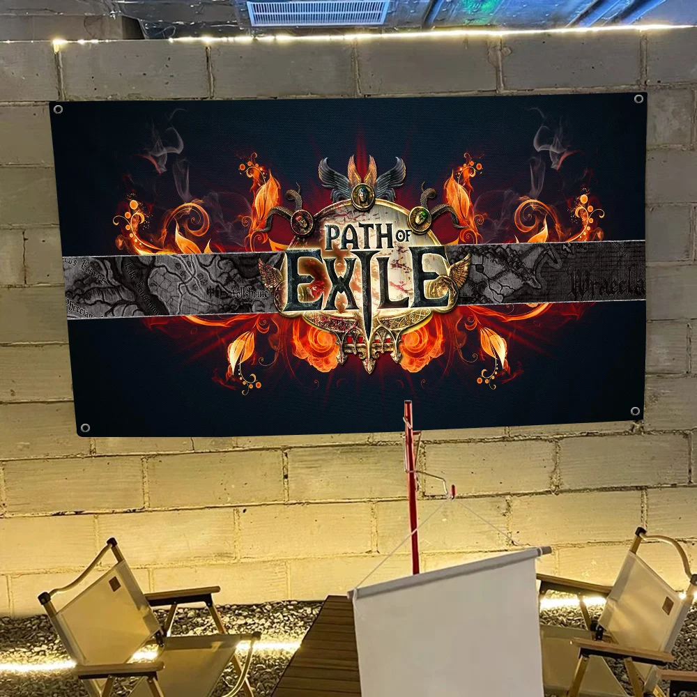 Path Of Exile High End Quality Banner Printing Artistic Atmosphere Style Camping Flag