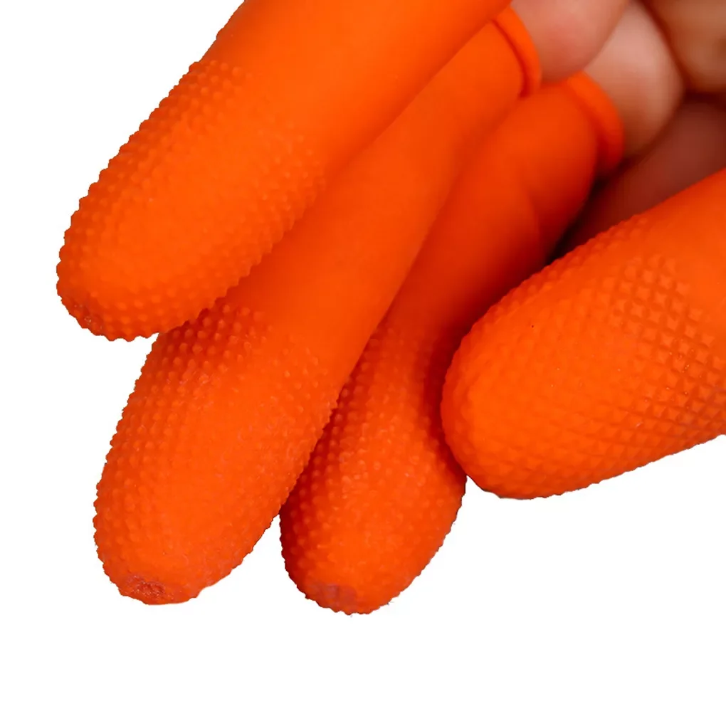 

100PCS Disposable Latex Rubber Finger Cots Anti-static Fingertips Protector Gloves For Kitchen Non-slip Fingertip Gloves