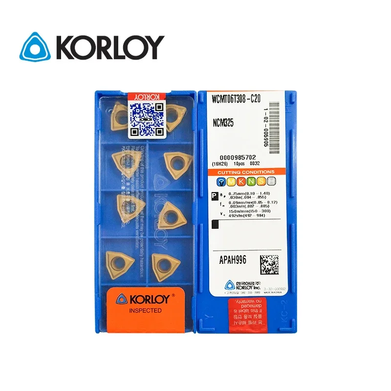10шт KORLOY WCMT 030208 040208 050308 WCMT06T308 080408 080412 C20N C20 NCM325 PC5335 Вставка для быстрых сверл