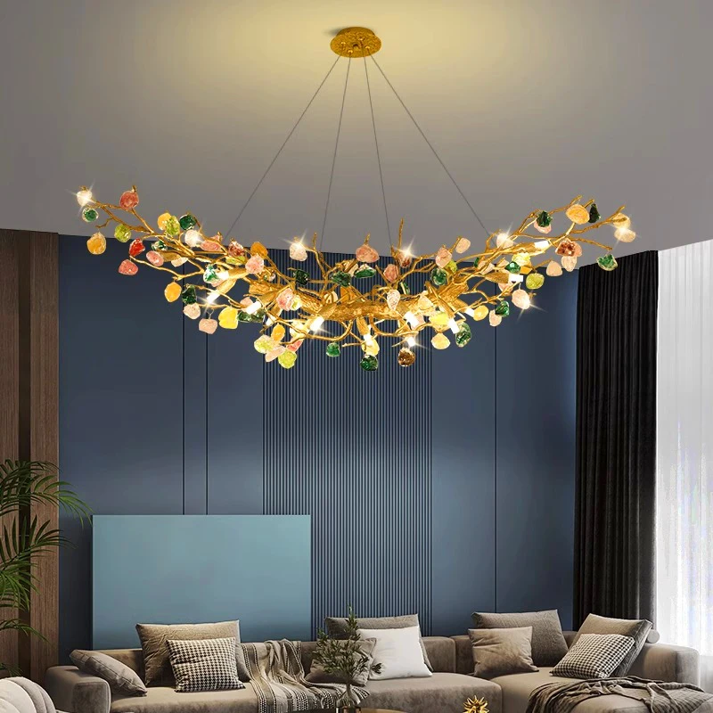 

Pendant Lamp Led Art Chandelier Light Room Decor Modern crystal dining hanging ceiling indoor