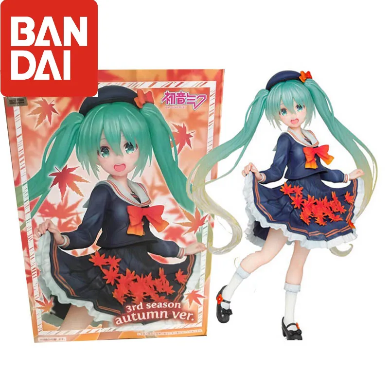 

Hatsune Original Taito Miku Anime Figure 3Rd Season Autumn Clothes Jk Maple Leaf 18Cm Action Figure Toys Brinquedos Gift
