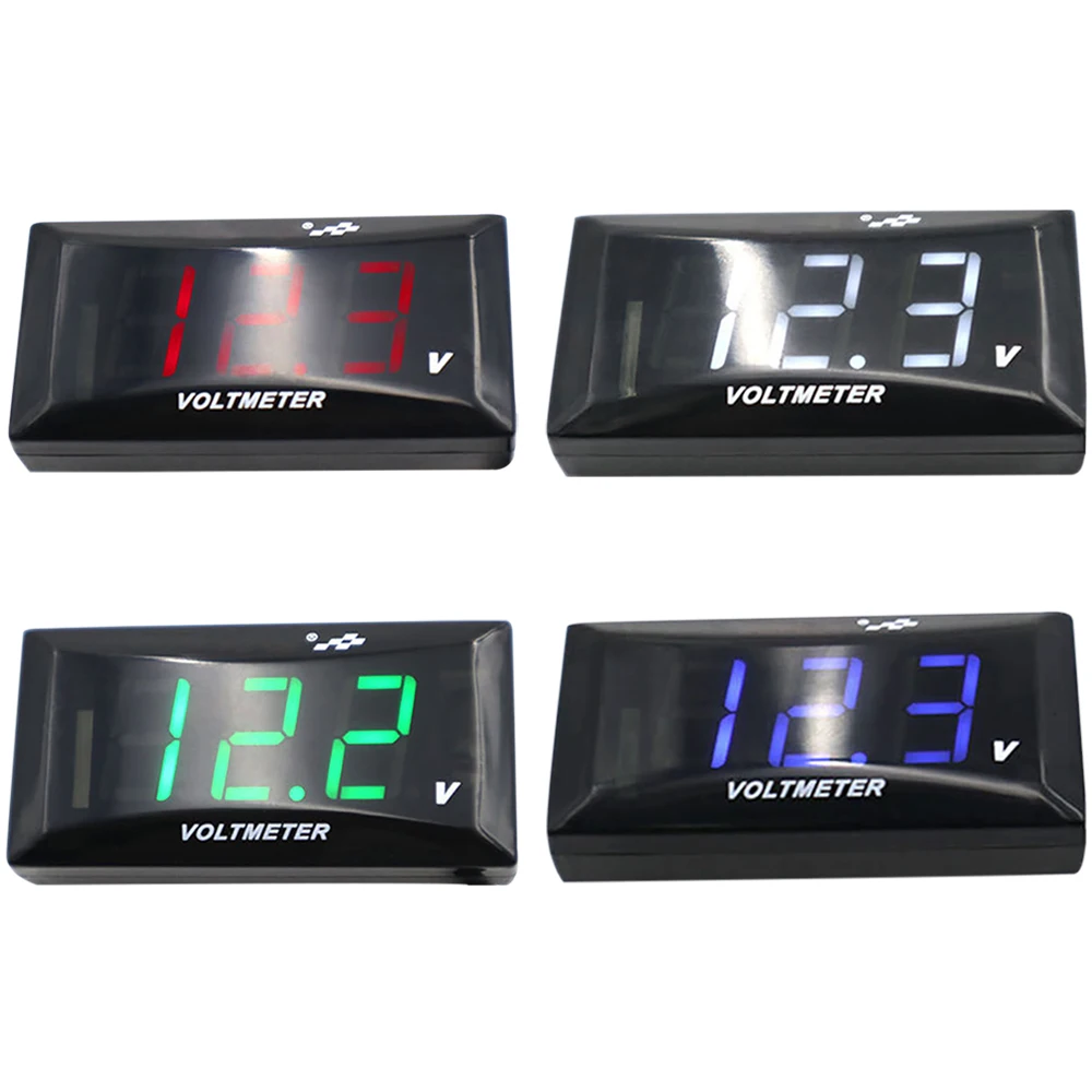 

New LED Voltmeter For Car Motorcycle 12V LCD Display Digital Panel Volt Voltage Meter DC 12-150V Measuring Tool Voltmeter Tester