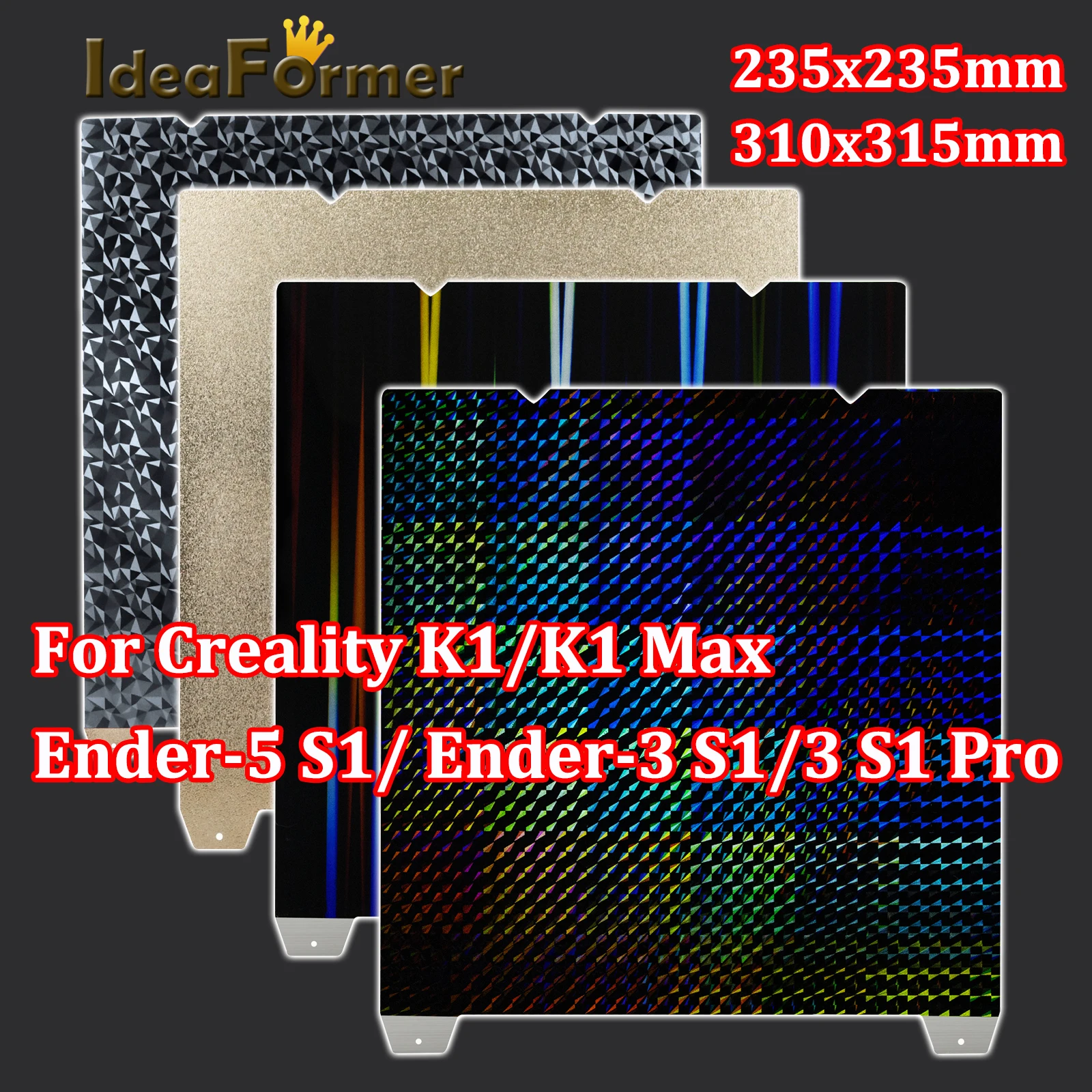 Для Creality K1 Max Строительная пластина k1 H1H PEO PEY PEI лист 235x235 мм 310x315 для Ender 5 S1 3