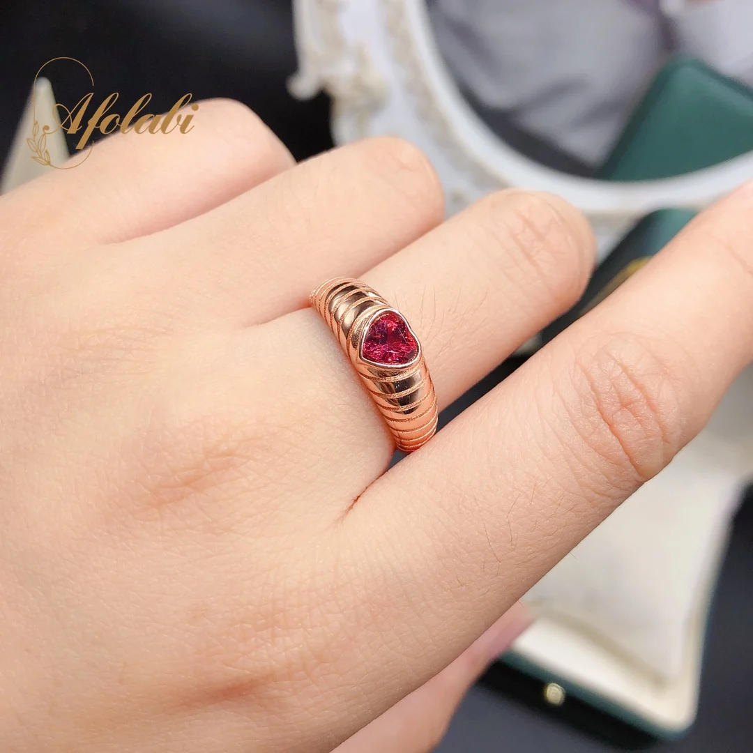 

Ювелирные изделия, кольцо с гранатом для женщин, серебряные кольца с драгоценным камнем 6*8 мм