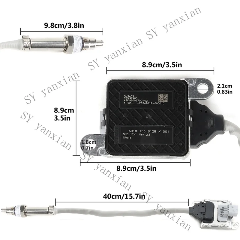 Фото Датчик NOx (датчик оксидов азота) SY+ для Mercedes-Benz Detroit Diesel 5WK97403, выход азота, A0101538128 №1