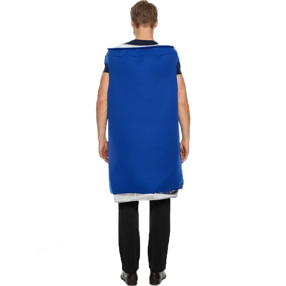 Винтажный пивной консервный костюм для мужчин и женщин синего цвета унисекс