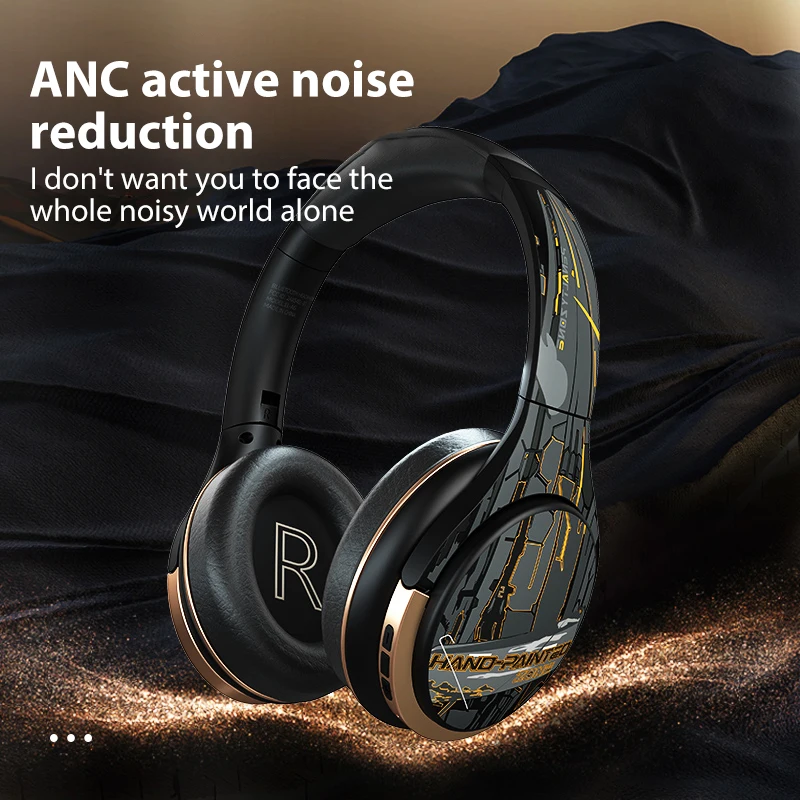

A6 Bluetooth 5.0 Headphones Wireless Headset Over-ear Card Sports Noise Reduction Game Subwoofer Stereo with Microphone