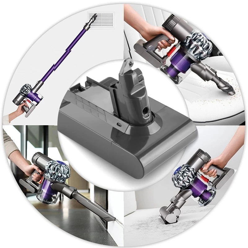 Фото Сменный литий-ионный аккумулятор для Dyson V6, 21,6 в, 4500 мАч, батарея для DC58, DC59, DC61, DC62, SV09, SV07, SV03, SV04, SV06, 3,0 мАч и 4,0 мАч №5