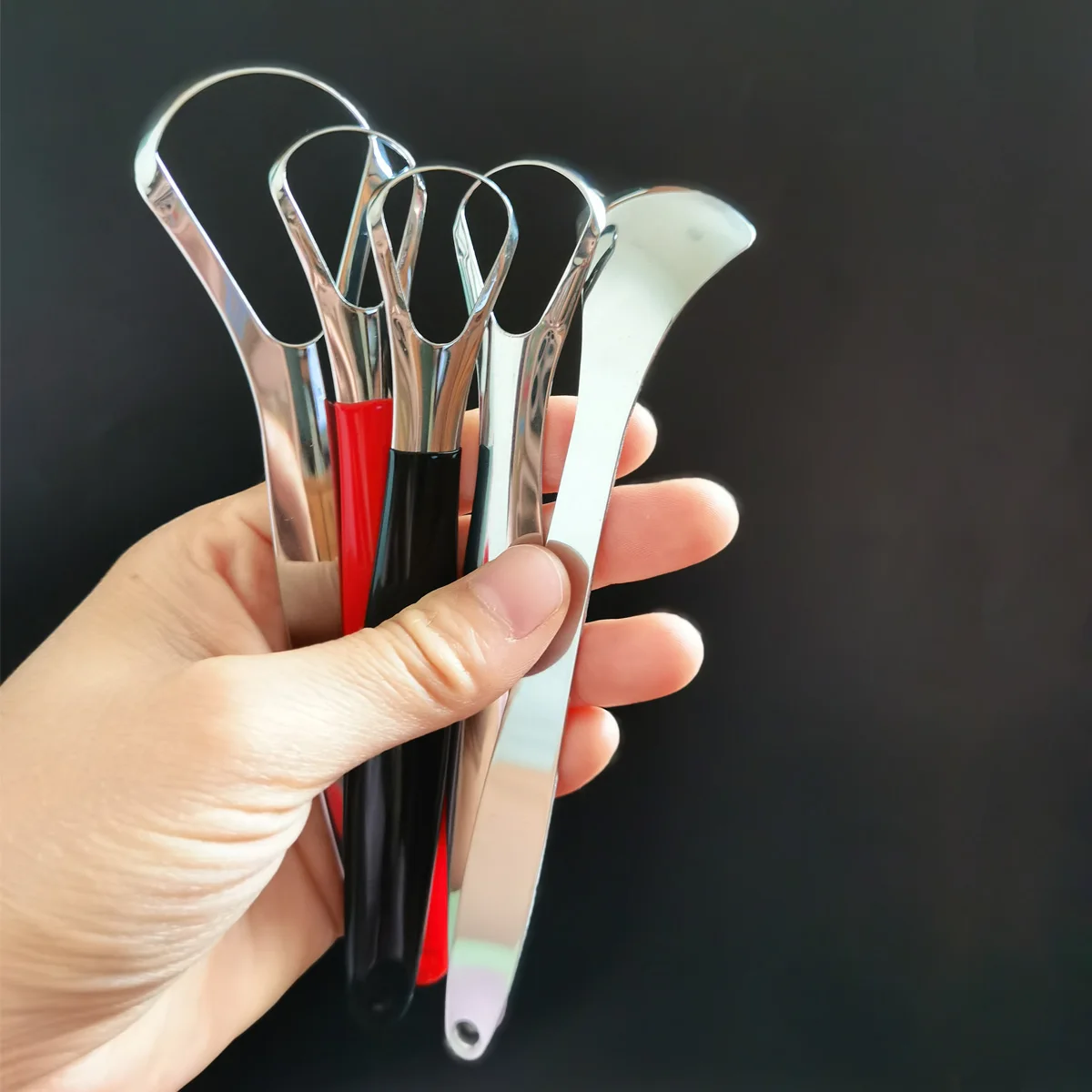 Металлический скребок для языка Очиститель взрослых и детей портативный из