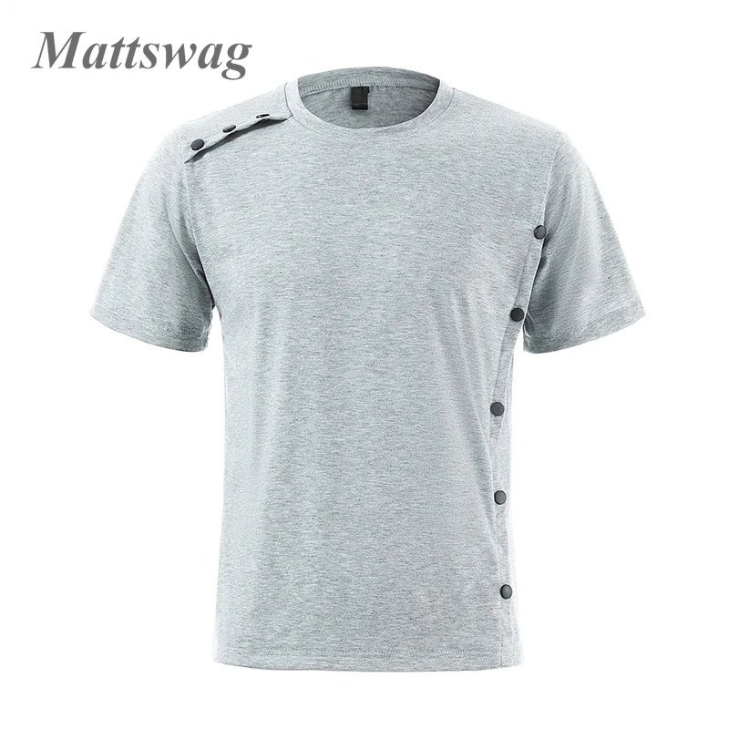 

Brand New Fashion Multi Buttons T Shirts For Men Running Sports Short Sleeve Men's Clothing Loose Casual Daily Tops de hombre