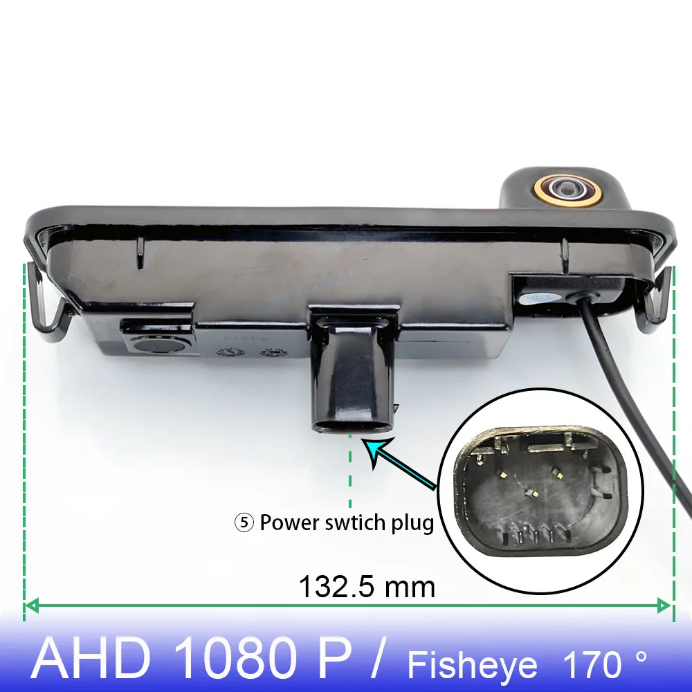 HD Золотой объектив рыбий глаз с ручкой багажника камера заднего вида для Ford Focus 2 3