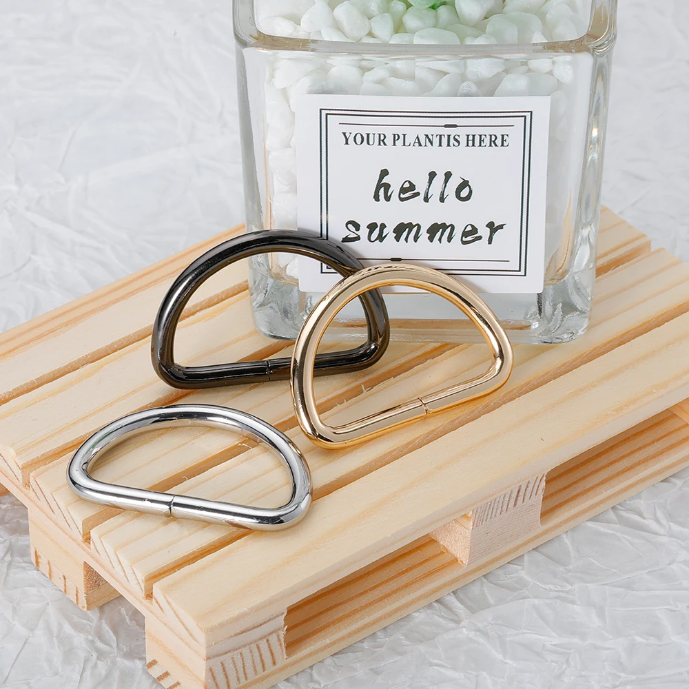 10-20pcs Metal Non-Welded D Ring Adjustable Buckle For Backpacks Straps Bags Shoes Cat Dog Collar D-Shape Buckles DIY Accessorie