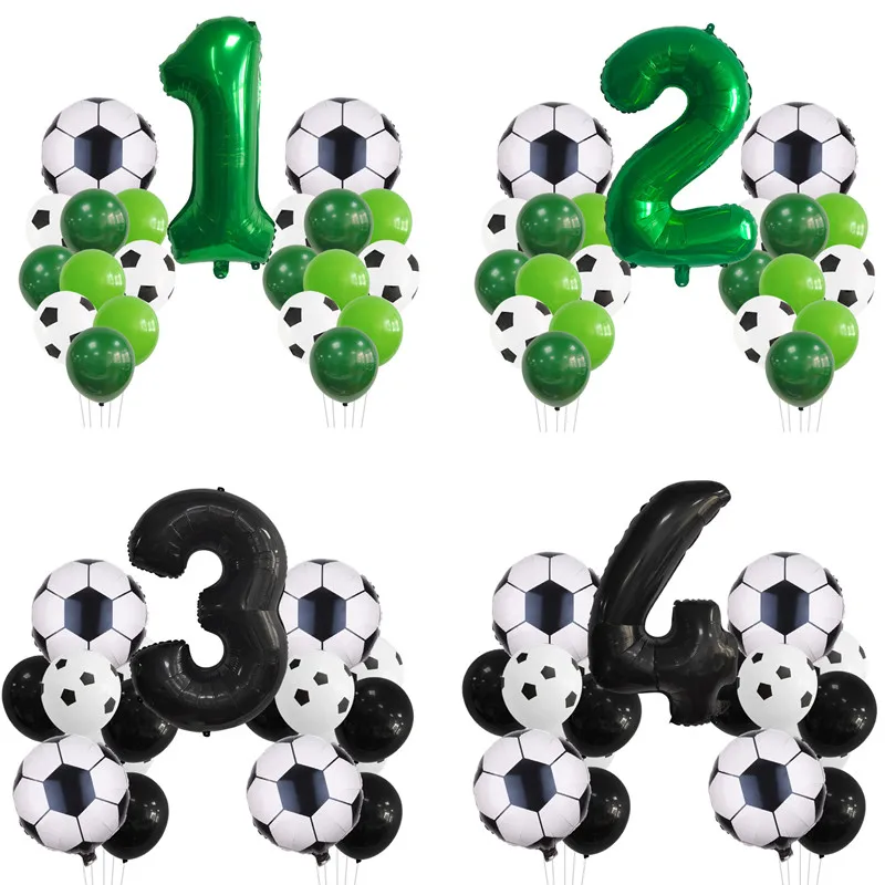 

Football Theme Birthday Balloons Number Balloon Football Birthday Party Decorations Foil Balloon First Birthday Boy Party Decor