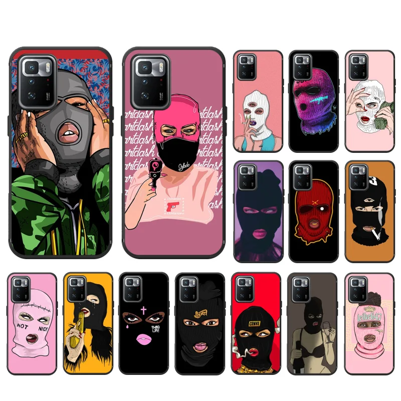 

Trap girl in ski mask art Smoking Phone Case for Xiaomi Redmi Note 11 10 Pro Note 8 Pro 9Pro Note9 9S 10S 9T Redmi 10 9C 9A