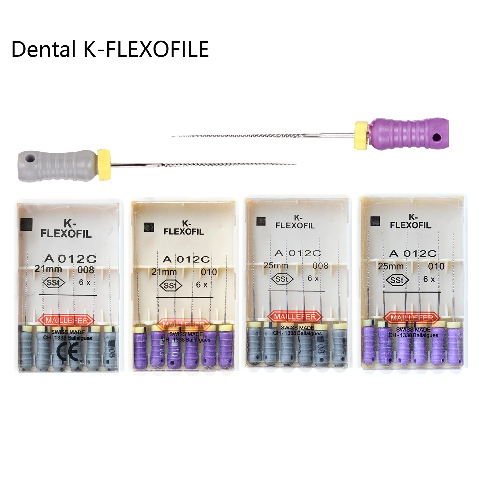 30 Pcs Dental K-FLEXOFILE Files Stainless Stee Root Canal K Files Minimal Ledging Endodontics Dental Endo Files 21mm/25mm