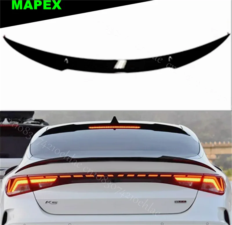 

Подходит для kia K5 GT 2021-2024, глянцевый черный задний спойлер багажника, отделка крыла и губы