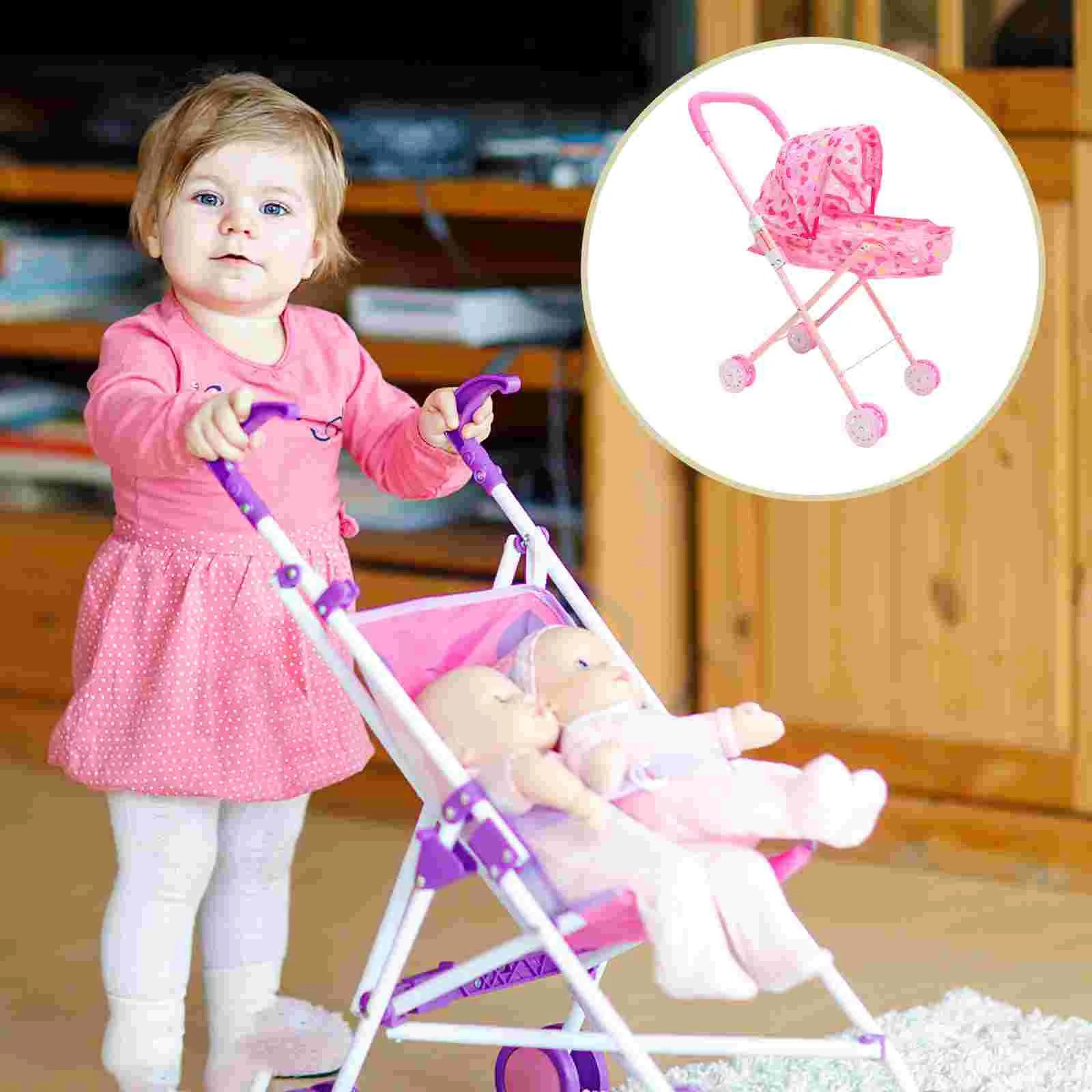 

Детская игрушка-коляска для девочек, имитация маленькой коляски, аксессуары для кукол, детская коляска