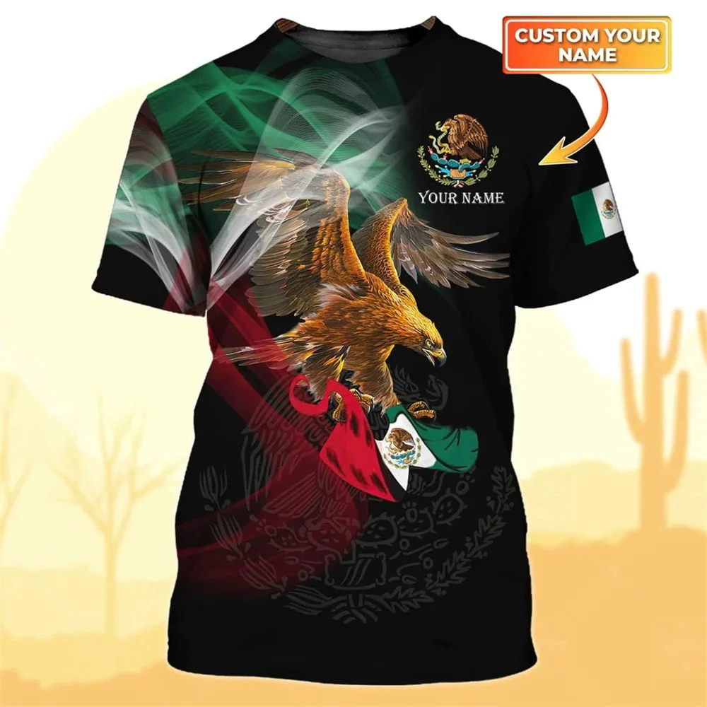 

2023 Fashion Casual Mexican Style Printed 3D Men's T-shirt Round Neck Breathable Comfortable Summer Oversized Clothing