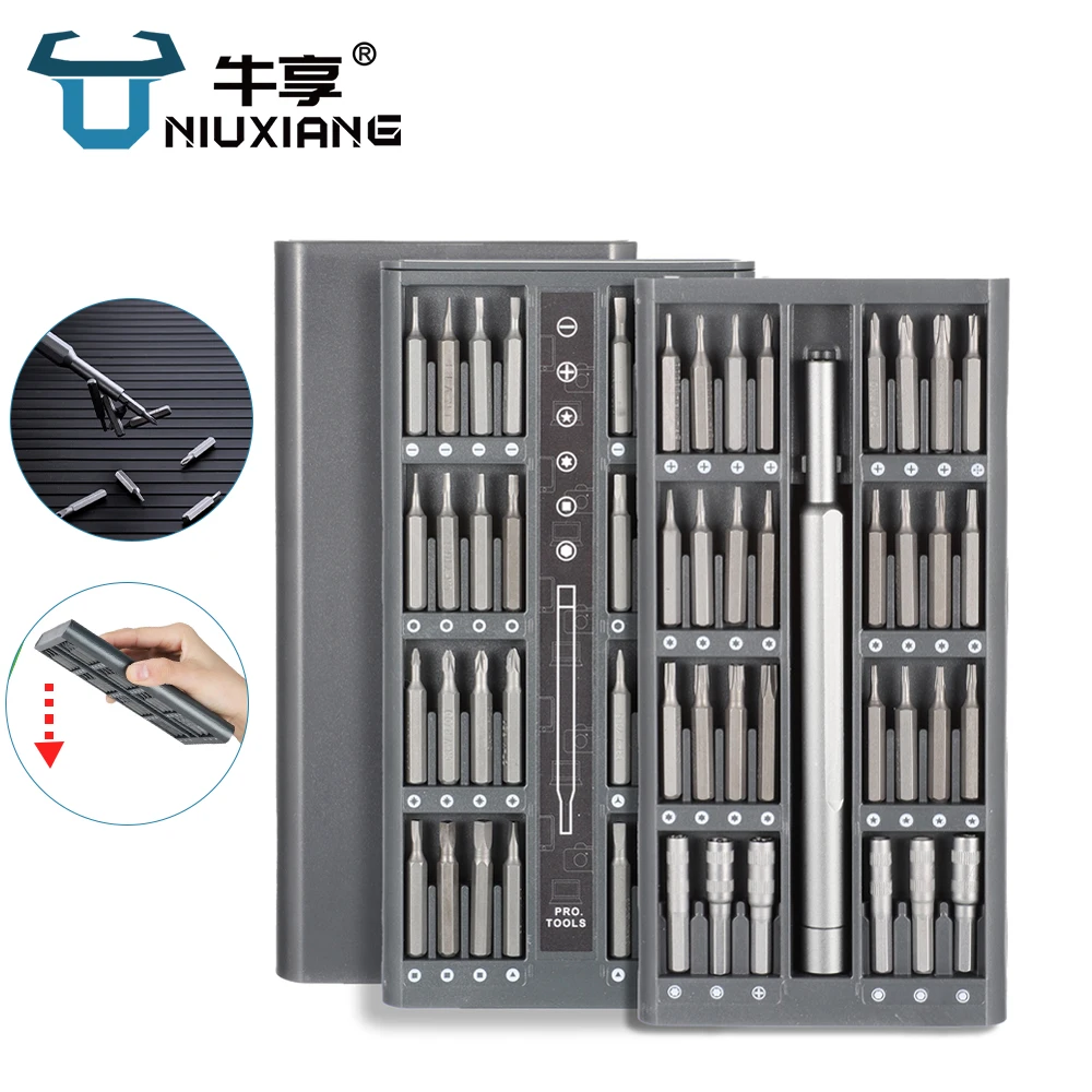 

NIUXIANG Precision Screwdriver Set Magnetic Screw Driver Kit Hand Tool Phone Computer Cross Tri Wing Torx Mini Screwdrivers Bits