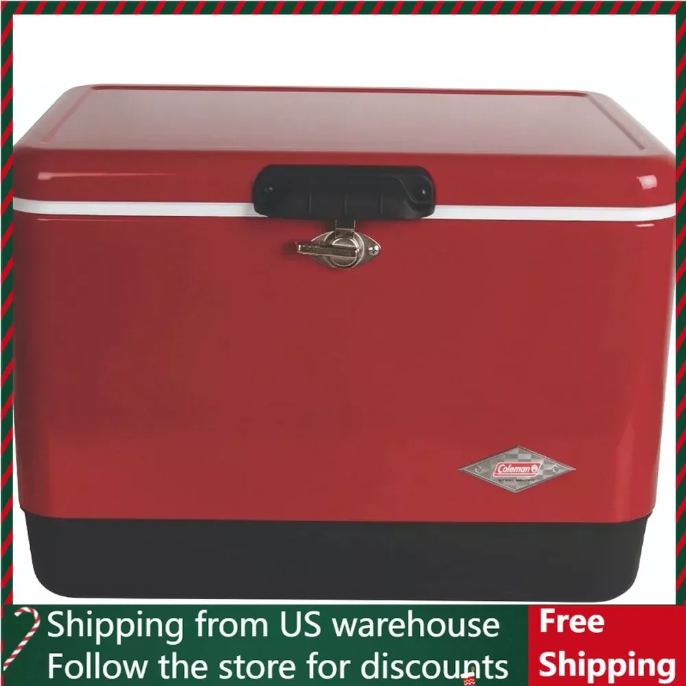 

Кулер с стальным ремнем обеспечивает охлаждение до 4 дней | Кулер на 54 кварты для кемпинга, часто задаваемых вопросов, отдыха на природе и активного отдыха