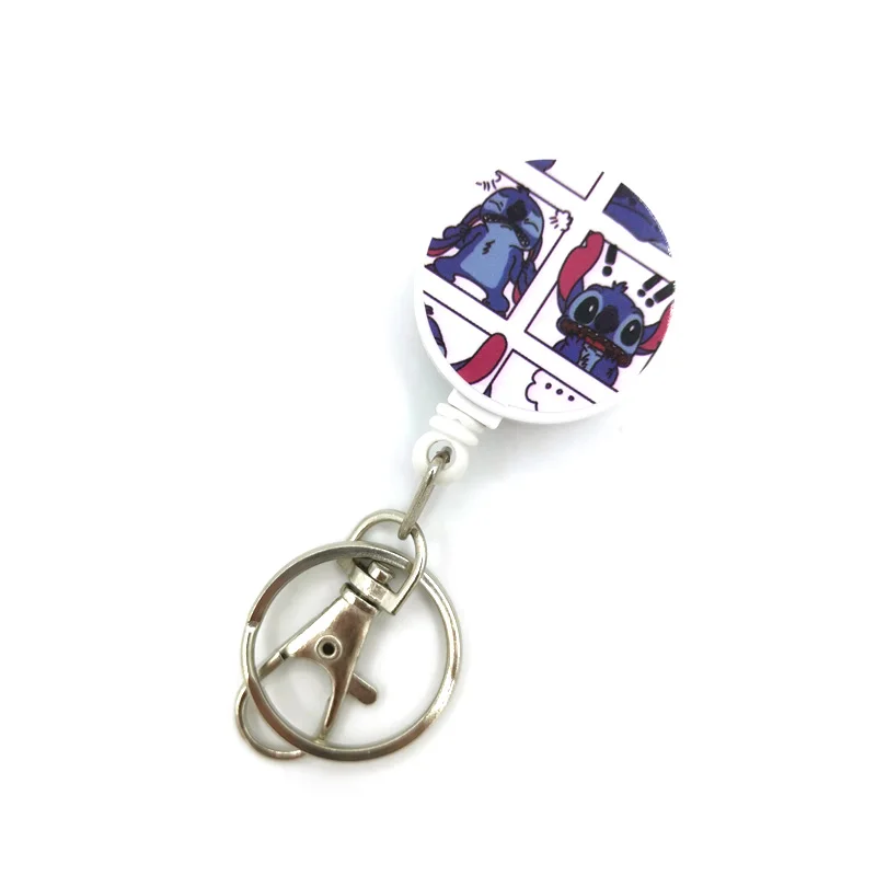 

Disney Stitch Meme Cute Card Cover Clips Badge Reel Student Nurse Exhibition Enfermera Name Clips Card ID Card Holder Chest