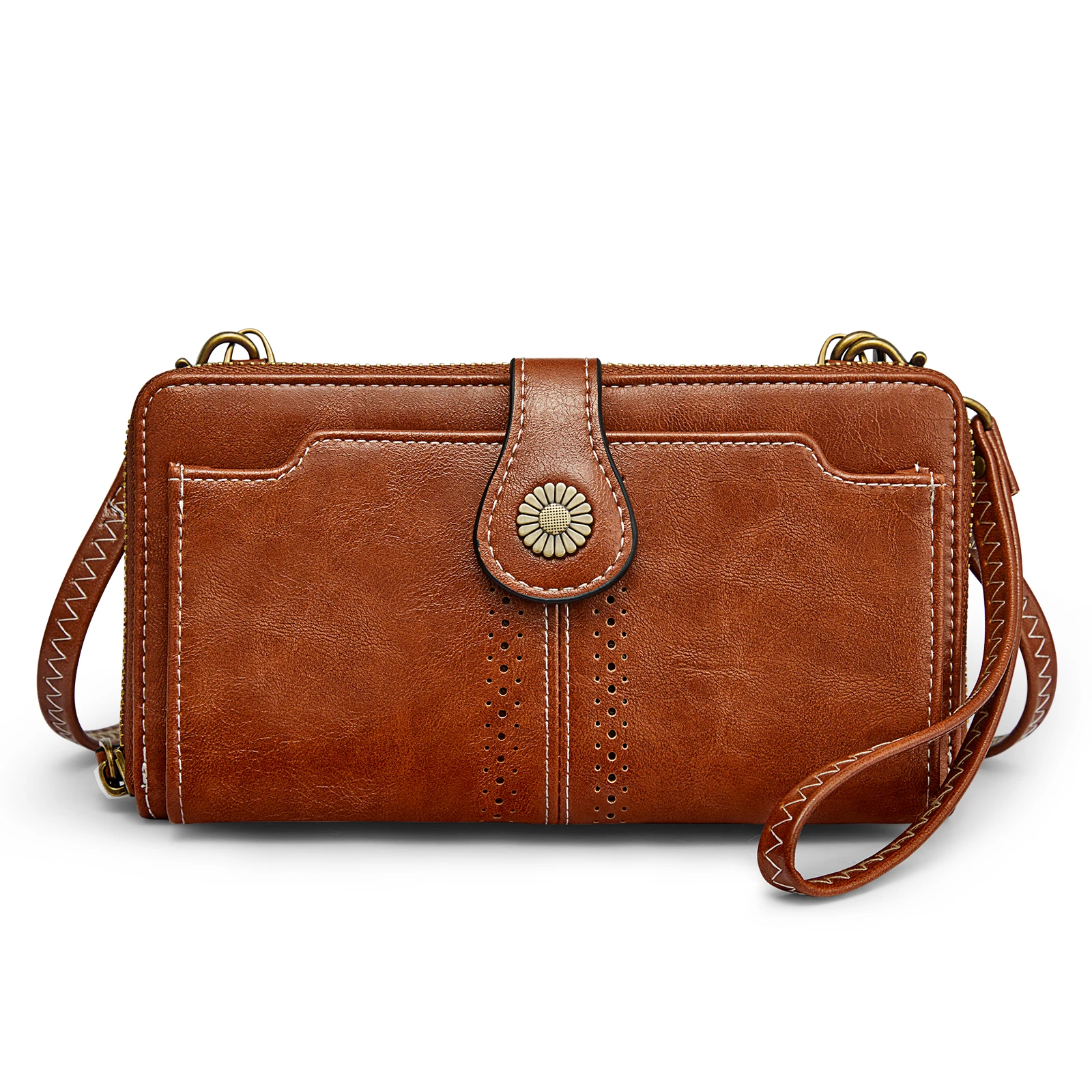 S-ZONE Women Crossbody Cellphone Purse RFID Blocking Shoulde