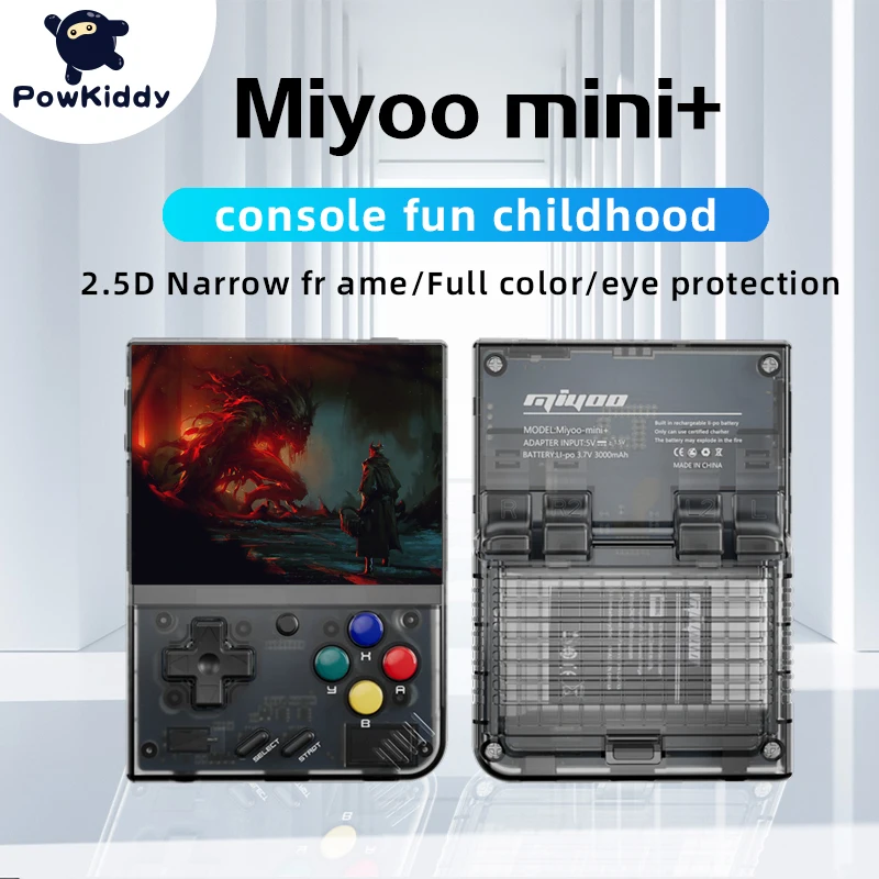 MIYOO Mini Plus Portable Retro Handheld Game Console Mini+ IPS Screen Linux System Children's Gift