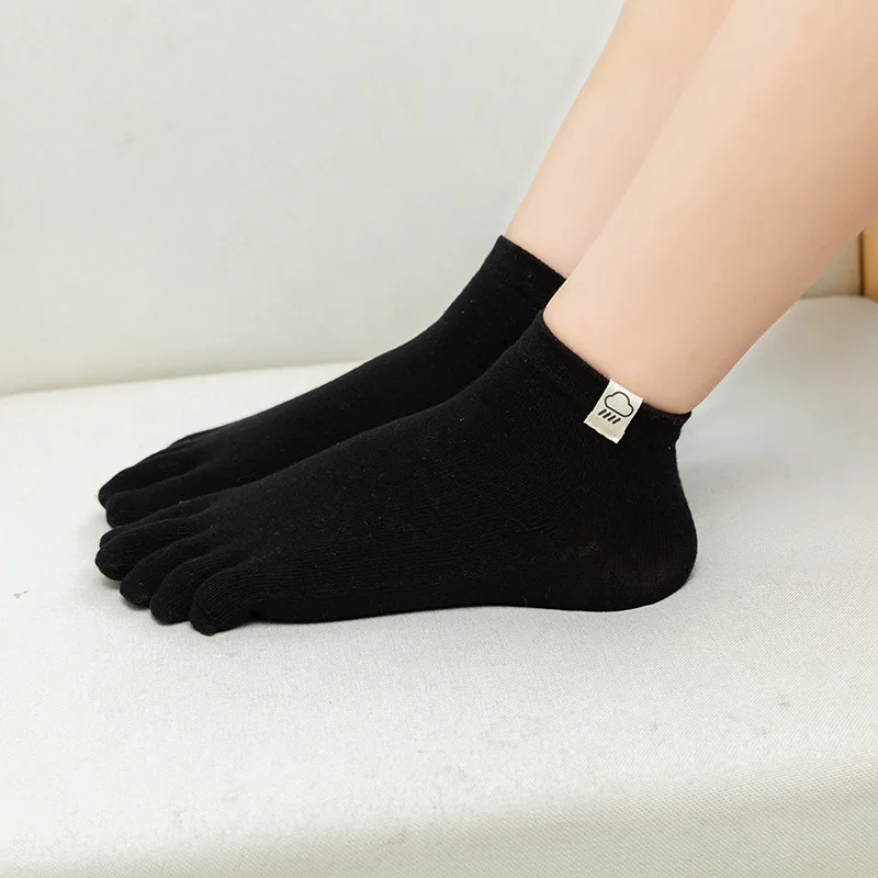 Socks For Women Five Finger Socks Female Sock Solid Color 5 Toe Sock Slippers Girls Lady Harajuku Sweat-absorbing Cotton Socks images - 6
