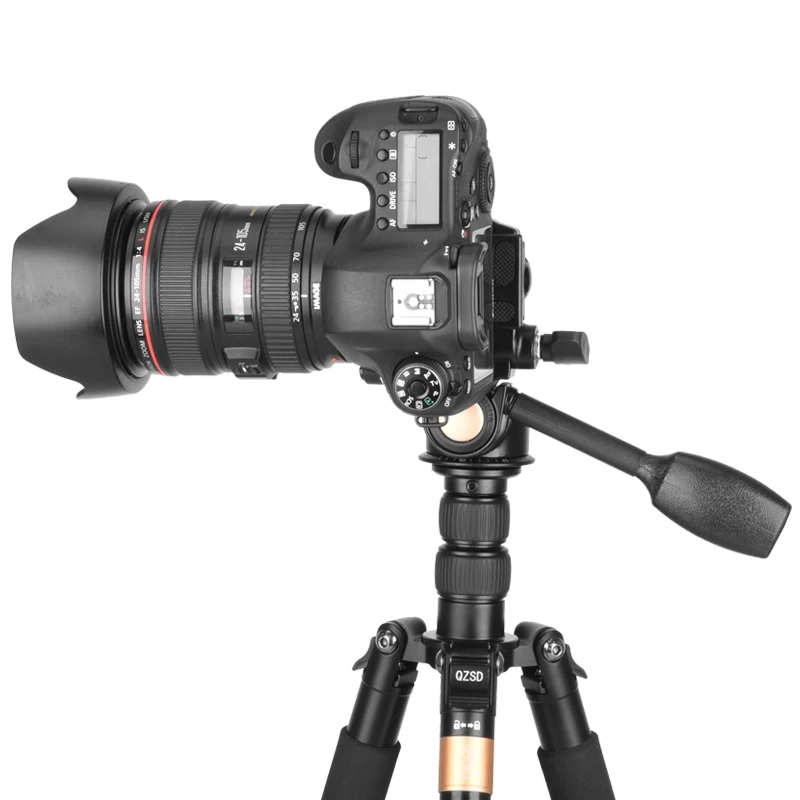 Штатив QZSD из алюминиевого сплава 3-полосная головка для камеры DSLR