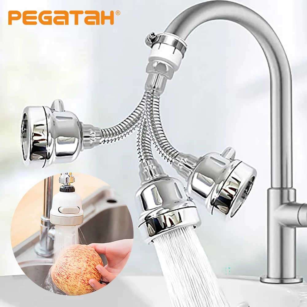 

Faucet Sprayer Attachment Kitchen Sink Sprayer Replacement Head with Hose 360° Rotatable Faucet Extender Kitchen Accessories